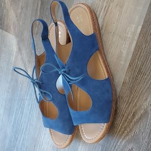 Naturalizer N5 contour leather sandals blue, open toe size 11
